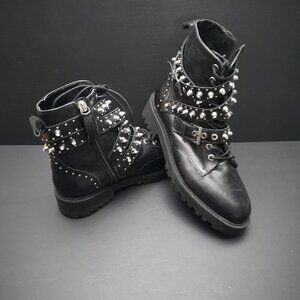 Zara Basic Ladies Size 37 (approx. 6-6.5 US) Black Leather Ankle Boots